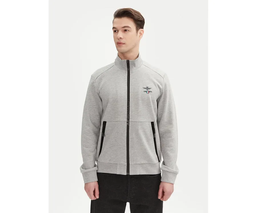 obrazek 1 Aeronautica Militare Bluza 251FE1986F581 Szary Regular Fit
