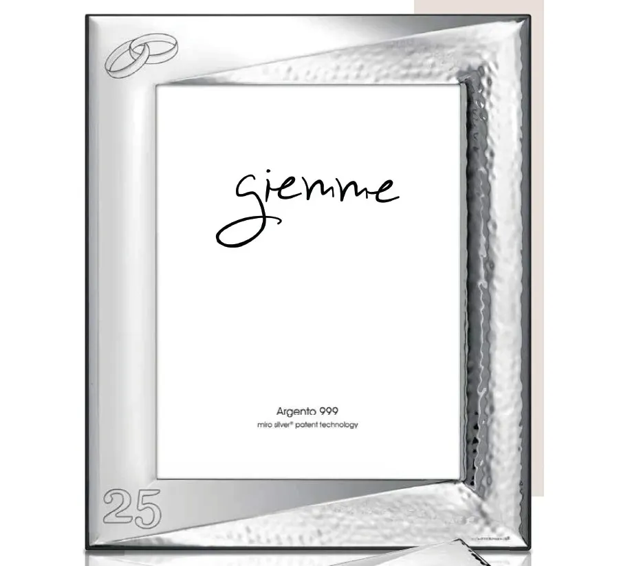 obrazek 1 Wyjątkowa srebrna ramka na zdjęcia 13х18 cm na 25 rocznicę ślubu