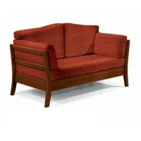 Picture Italian 2-seater sofa with antique walnut finish - Fratelli Mirandola