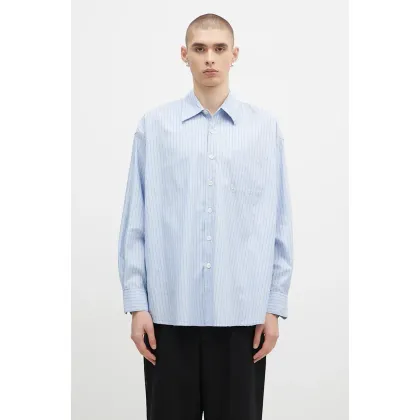 Zdjęcie Our Legacy koszula bawełniana Borrowed Shirt męska kolor niebieski relaxed z kołnierzykiem klasycznym M4242BBD
