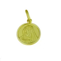 Picture Gold medallion with Our Lady, diameter 14 mm