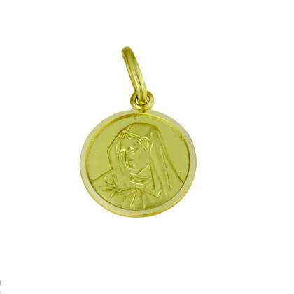 Zdjęcie Złoty medalik z Matką Bożą śr 14 mm