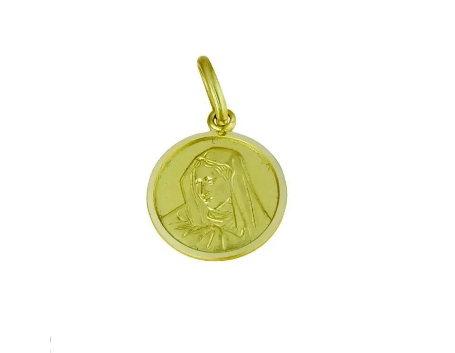obrazek 1 Złoty medalik z Matką Bożą śr 14 mm