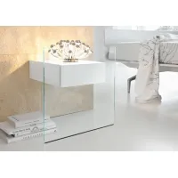 Zdjęcie Nowoczesny szklany stolik ścienny - Tonelli Design