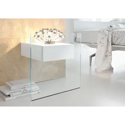 Zdjęcie Nowoczesny szklany stolik ścienny - Tonelli Design