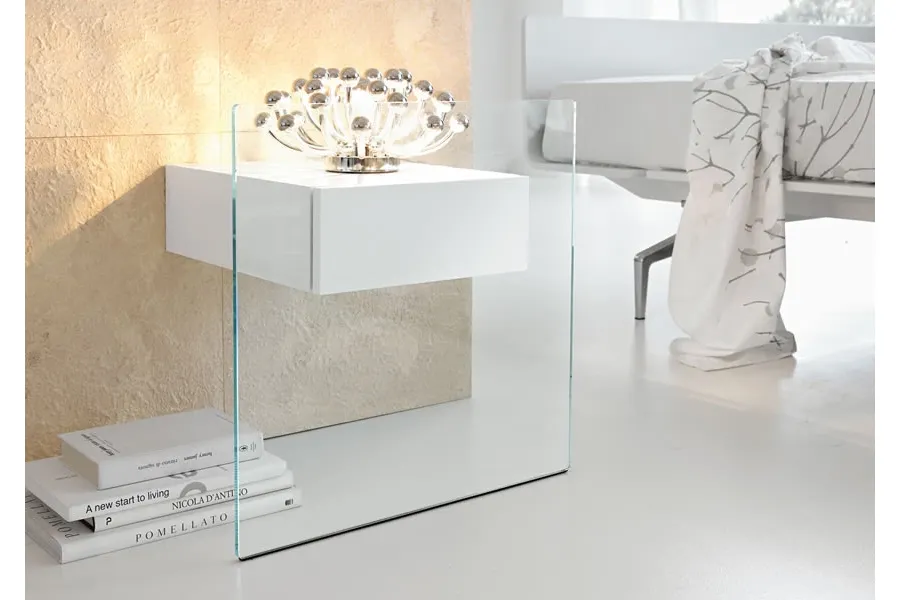 obrazek 1 Nowoczesny szklany stolik ścienny - Tonelli Design