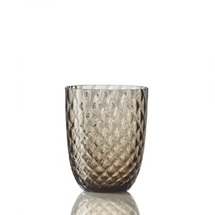 Zdjęcie Niepowtarzalna brązowa szklanka do wody włoskie szkło Murano