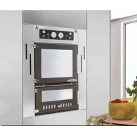 Zdjęcie Nowoczesny piec opalany drewnem ze stali nierdzewnej do domu