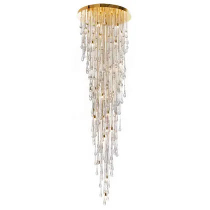 Zdjęcie Piękny żyrandol sufitowy z kroplami ze szkła Murano - Il Paralume Marina