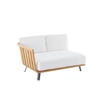 Zdjęcie Sofa – moduł prawy wykonany z drewna tekowego do ogrodu i na taras