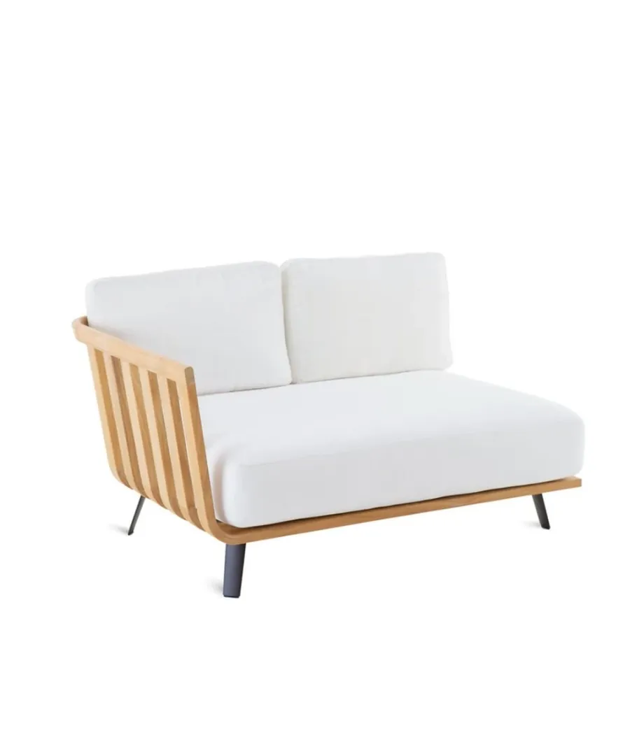 obrazek 1 Sofa – moduł prawy wykonany z drewna tekowego do ogrodu i na taras