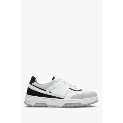 Zdjęcie Estro: Szaro-białe sneakersy damskie z łączonych materiałów