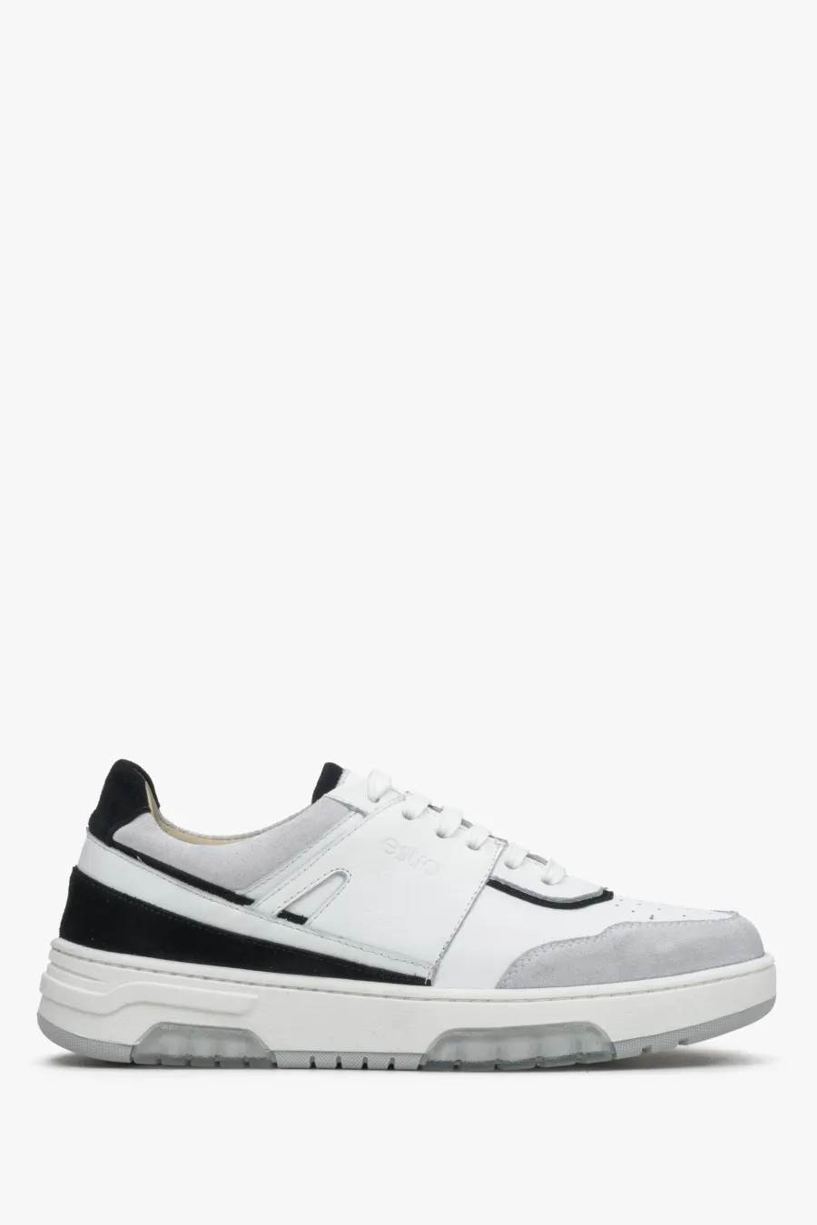 obrazek 1 Estro: Szaro-białe sneakersy damskie z łączonych materiałów