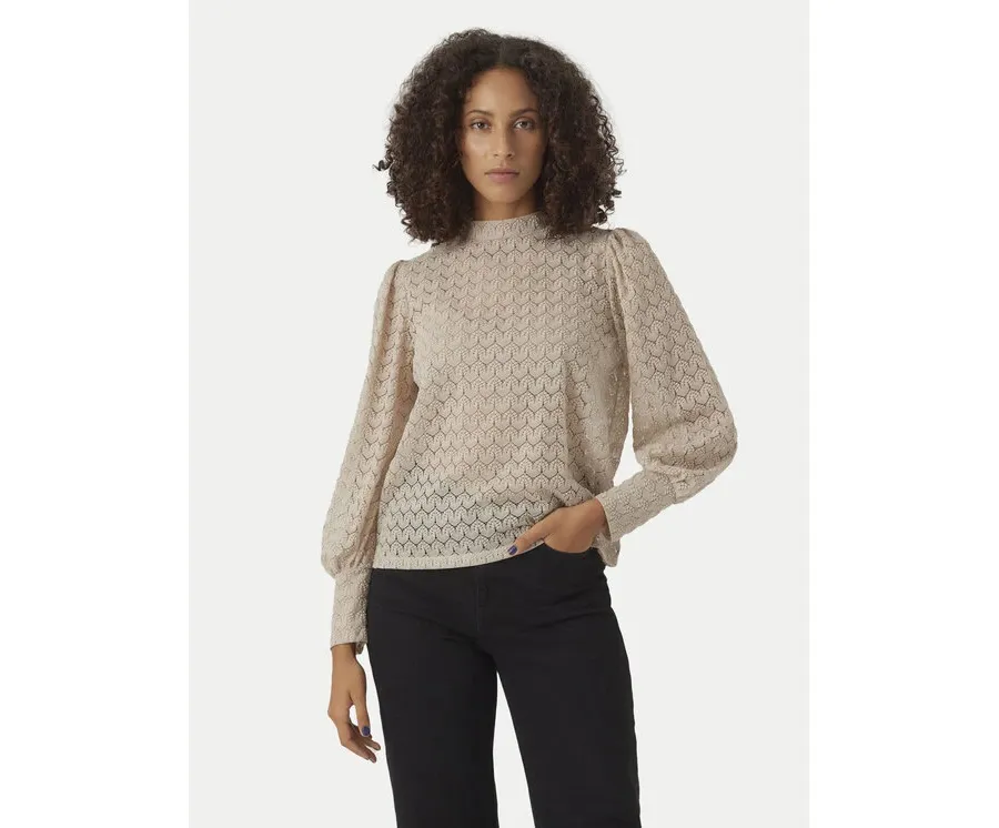 obrazek 1 Vero Moda Bluzka Becca 10302894 Beżowy Regular Fit