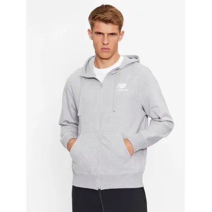 Zdjęcie New Balance Bluza Essentials Stacked Logo French Terry Jacket MJ31536 Szary Regular Fit