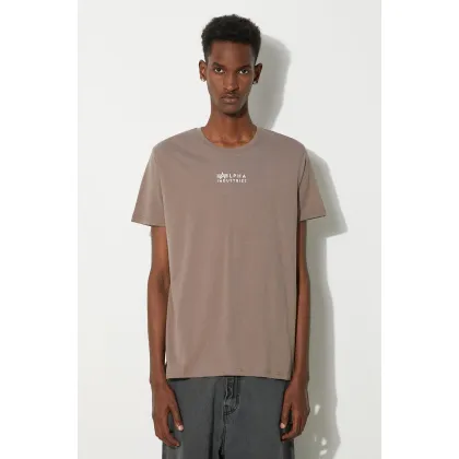 Zdjęcie Alpha Industries t-shirt bawełniany kolor szary z nadrukiem 118529.628-SZARY