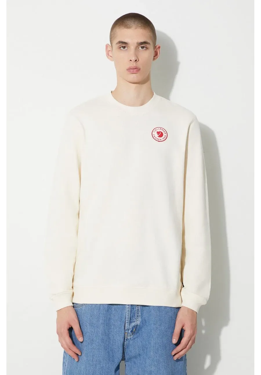 obrazek 1 Fjallraven bluza bawełniana 1960 Logo męska kolor beżowy gładka