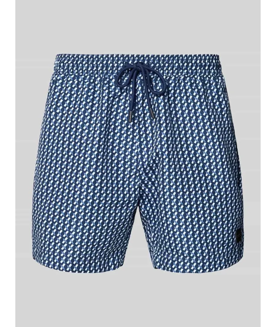 obrazek 1 Spodenki kąpielowe o kroju regular fit z naszywką logo model ‘Vibe’
