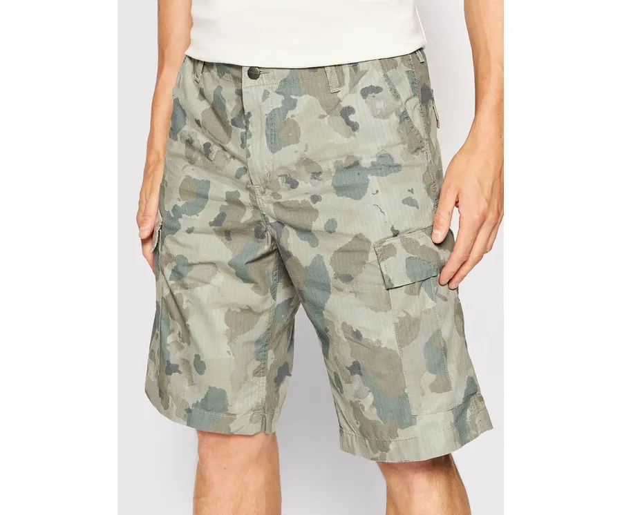 obrazek 1 Carhartt WIP Szorty materiałowe Cargo I015999 Zielony Regular Fit