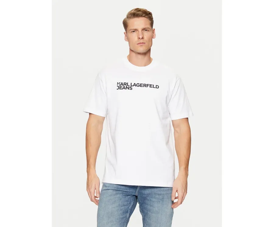 obrazek 1 Karl Lagerfeld Jeans T-Shirt A1M17002 Biały Regular Fit