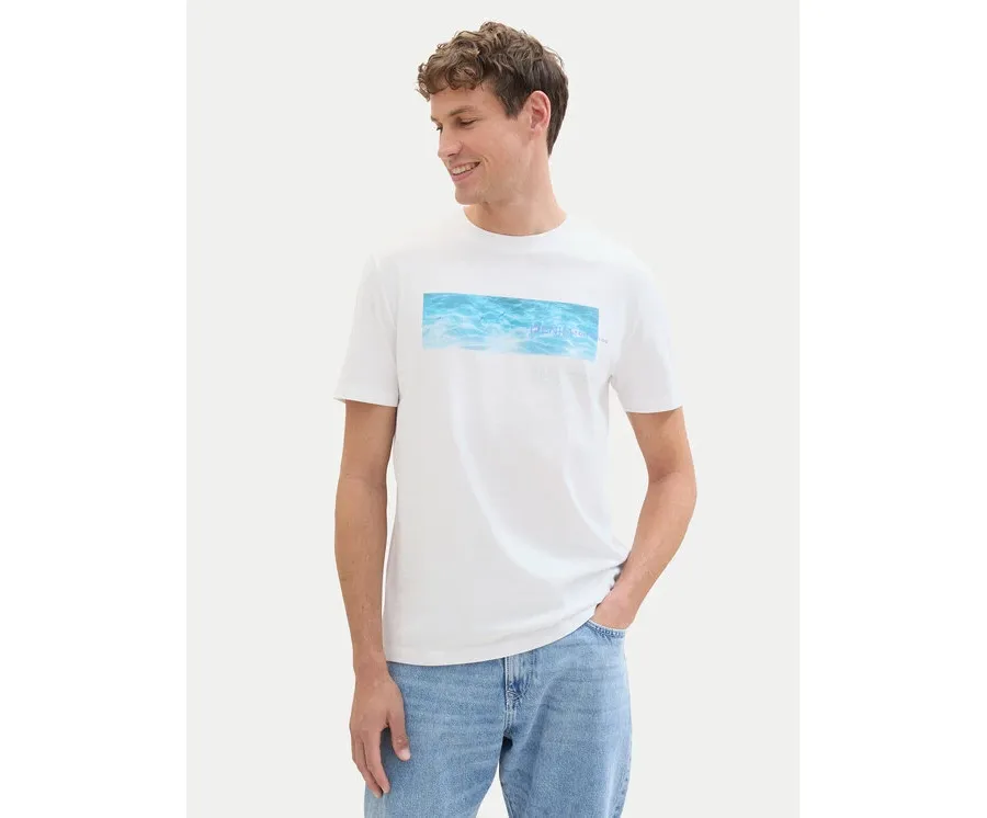 obrazek 1 Tom Tailor Denim T-Shirt 1042045 Biały Regular Fit