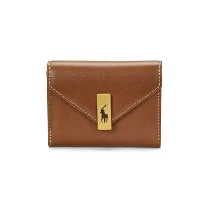 Zdjęcie Polo Ralph Lauren portfel skórzany damski kolor brązowy 427886734
