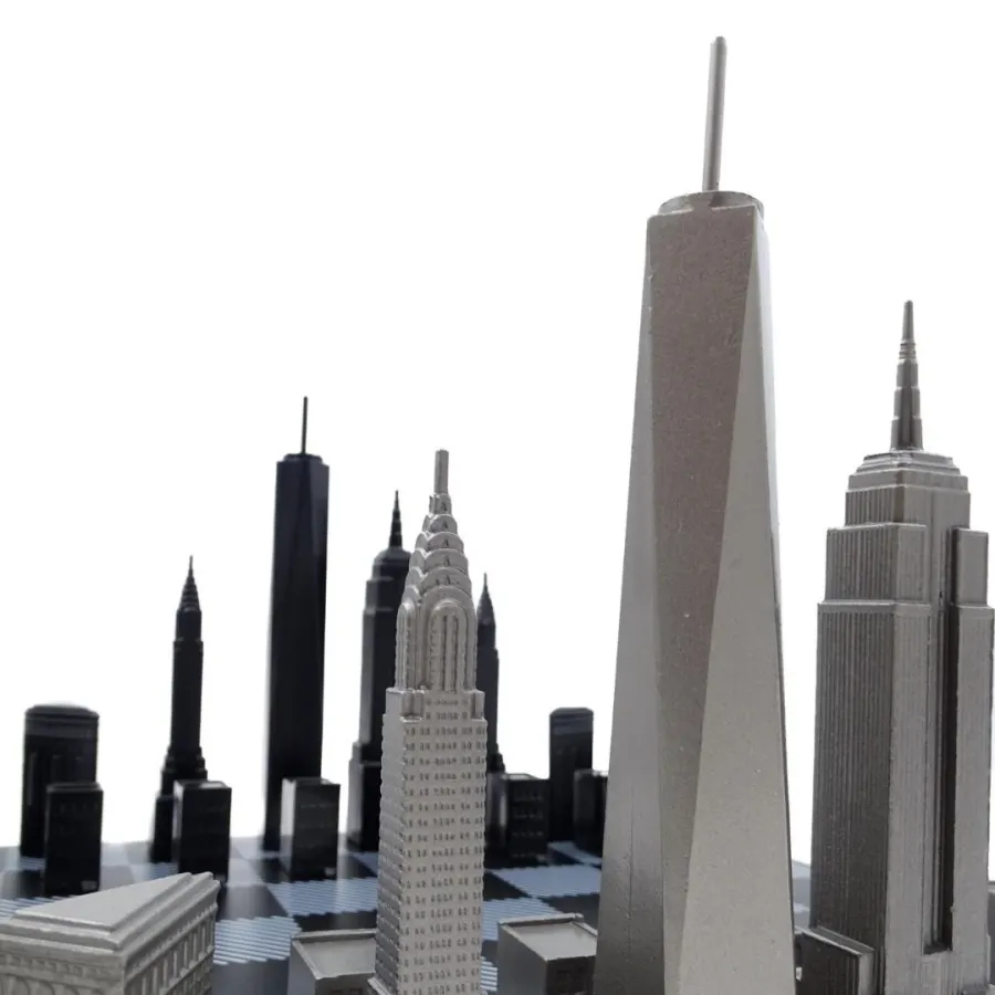 obrazek 4 Designerskie Szachy New York ze stali nierdzewnej