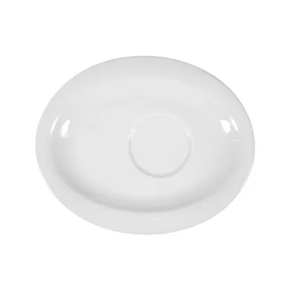 Zdjęcie Duży owalny porcelanowy spodek 19x15,5 cm w stylu nowoczesnym - Seltmann Weiden