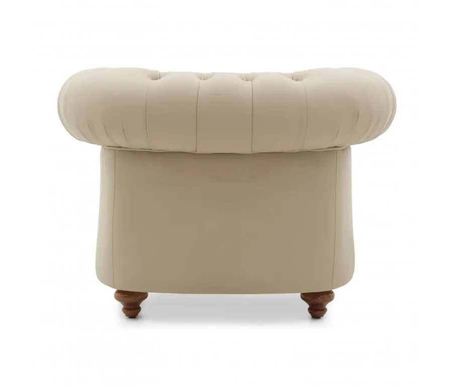 obrazek 3 Beżowy luksusowy fotel w stylu Chesterfield- Sevensedie