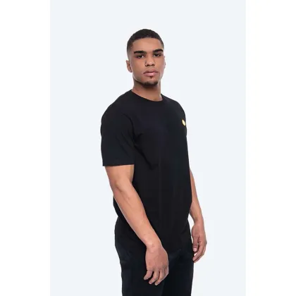 Zdjęcie Wood Wood t-shirt bawełniany Ace Double A kolor czarny z aplikacją 10005700.2222-NAVY