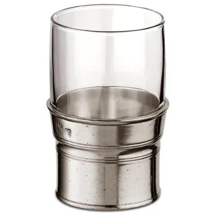 Zdjęcie Wyjątkowy pojemnik na szczoteczki - szkło i pewter