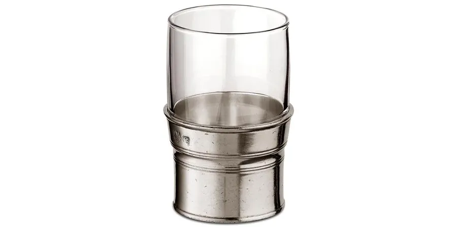 obrazek 1 Wyjątkowy pojemnik na szczoteczki - szkło i pewter