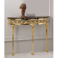Zdjęcie Ekskluzywna konsola wykonana z pozłacanego brązu i marmuru