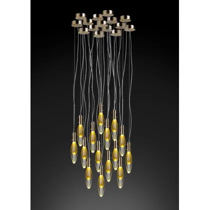 Zdjęcie Luksusowa lampa wisząca ze szkła Murano wykonana techniką „rozproszonego szkła” – Il Paralume Marina