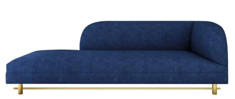 modern chaise longue is a living room