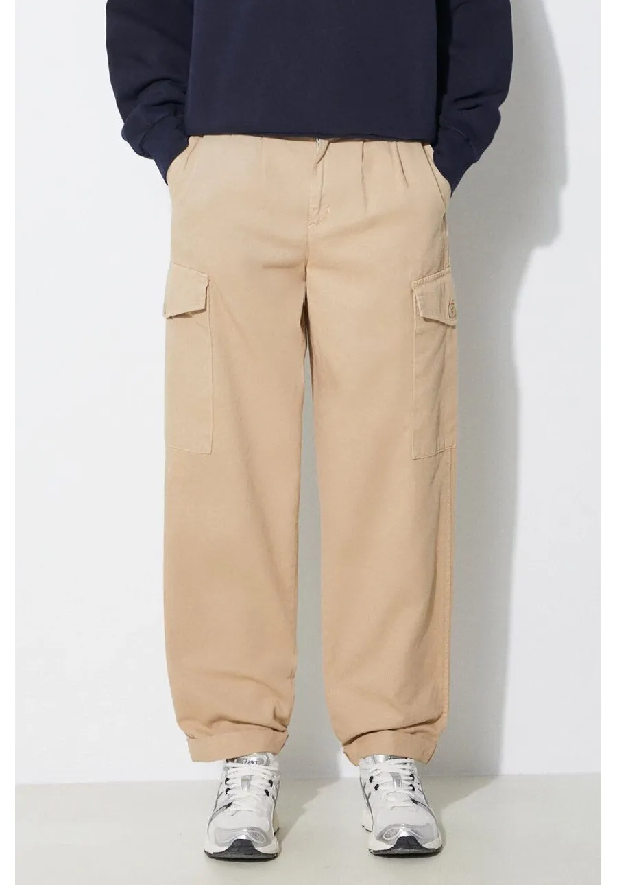 obrazek 1 Carhartt WIP spodnie bawełniane Collins Pant kolor beżowy fason cargo high waist I029789.1YAGD