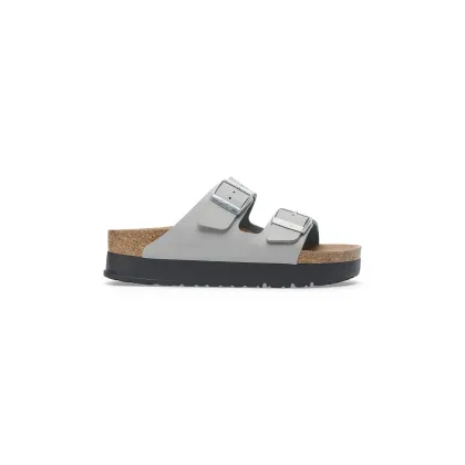Zdjęcie Birkenstock klapki Arizona Flex Platform BF damskie kolor szary na platformie 1028439