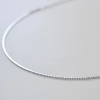 Picture Chain made of 9-carat white Venetian gold, 50 cm long