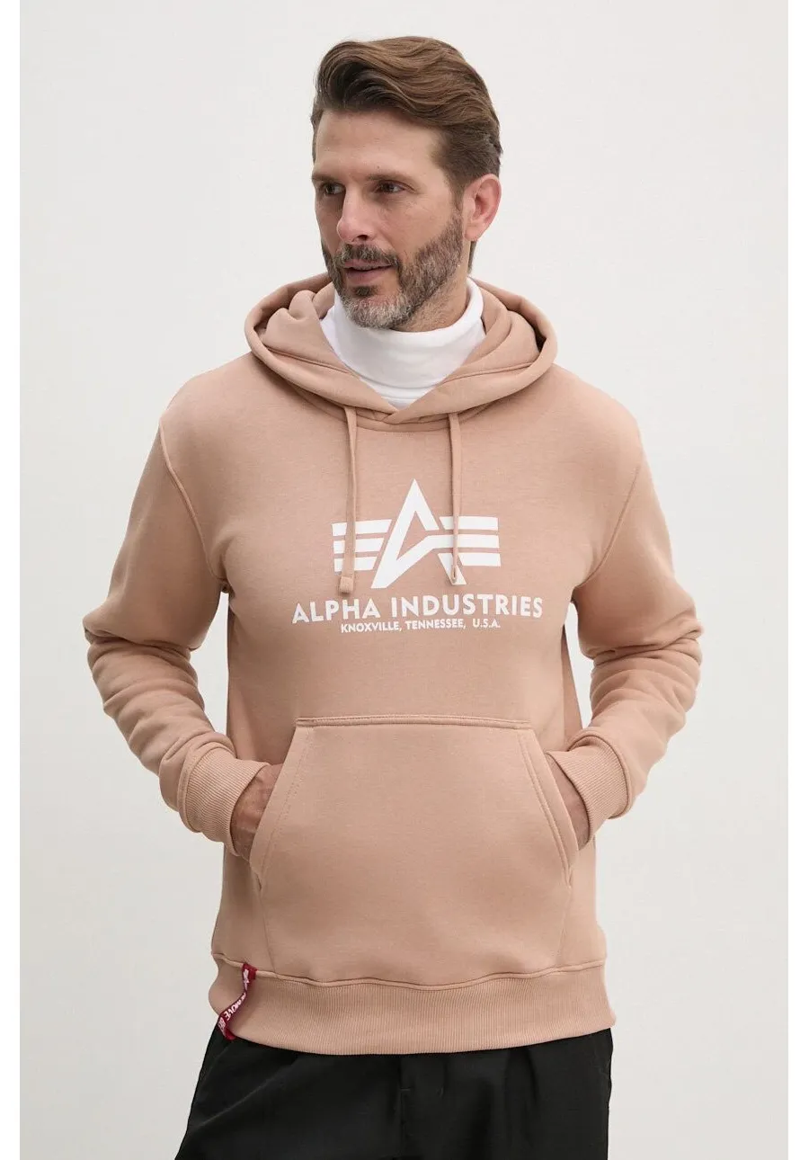 obrazek 1 Alpha Industries bluza męska kolor różowy z kapturem z nadrukiem