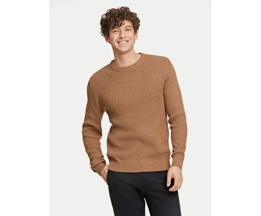obrazek 1 Lindbergh Sweter 30-804052 Beżowy Relaxed Fit