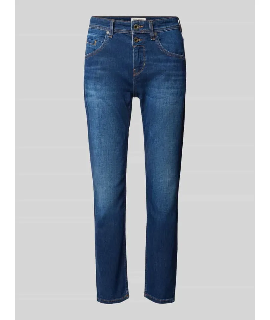 obrazek 1 Jeansy skrócone o kroju boyfriend fit z dodatkiem streczu model ‘Theda’