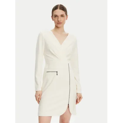 Zdjęcie DKNY Sukienka koktajlowa DD4JI62A Écru Slim Fit