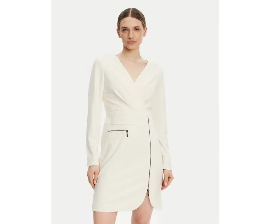 obrazek 1 DKNY Sukienka koktajlowa DD4JI62A Écru Slim Fit