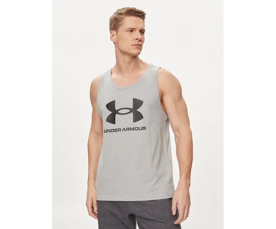 obrazek 1 Under Armour Tank top Ua Sportstyle Logo Tank 1382883-035 Szary Loose Fit