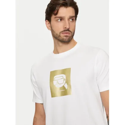 Zdjęcie KARL LAGERFELD T-Shirt 755460 551235 Biały Regular Fit