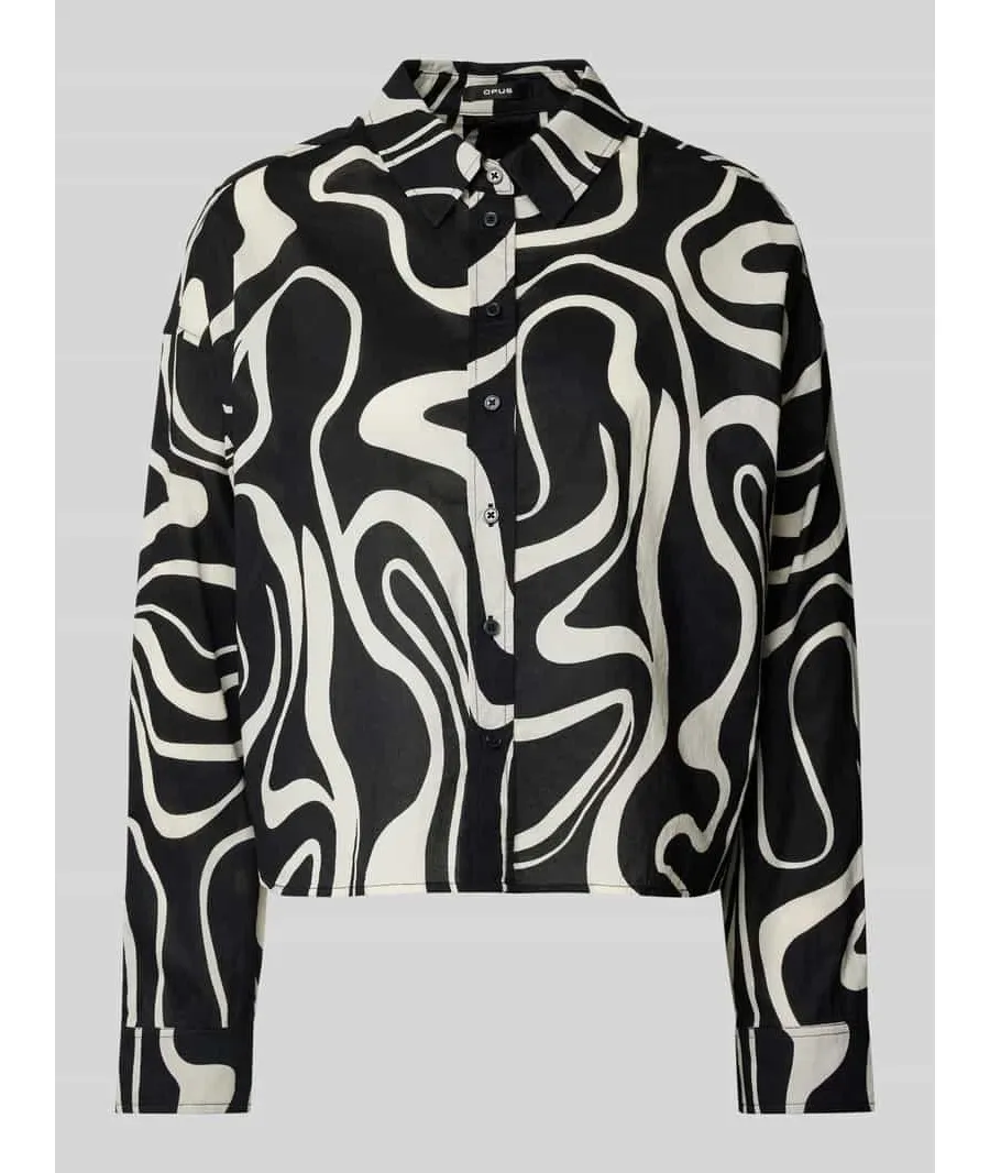 obrazek 1 Bluzka koszulowa z wykładanym kołnierzem model ‘Feneda’