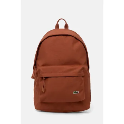 Zdjęcie Lacoste plecak kolor brązowy duży gładki NU4592NE
