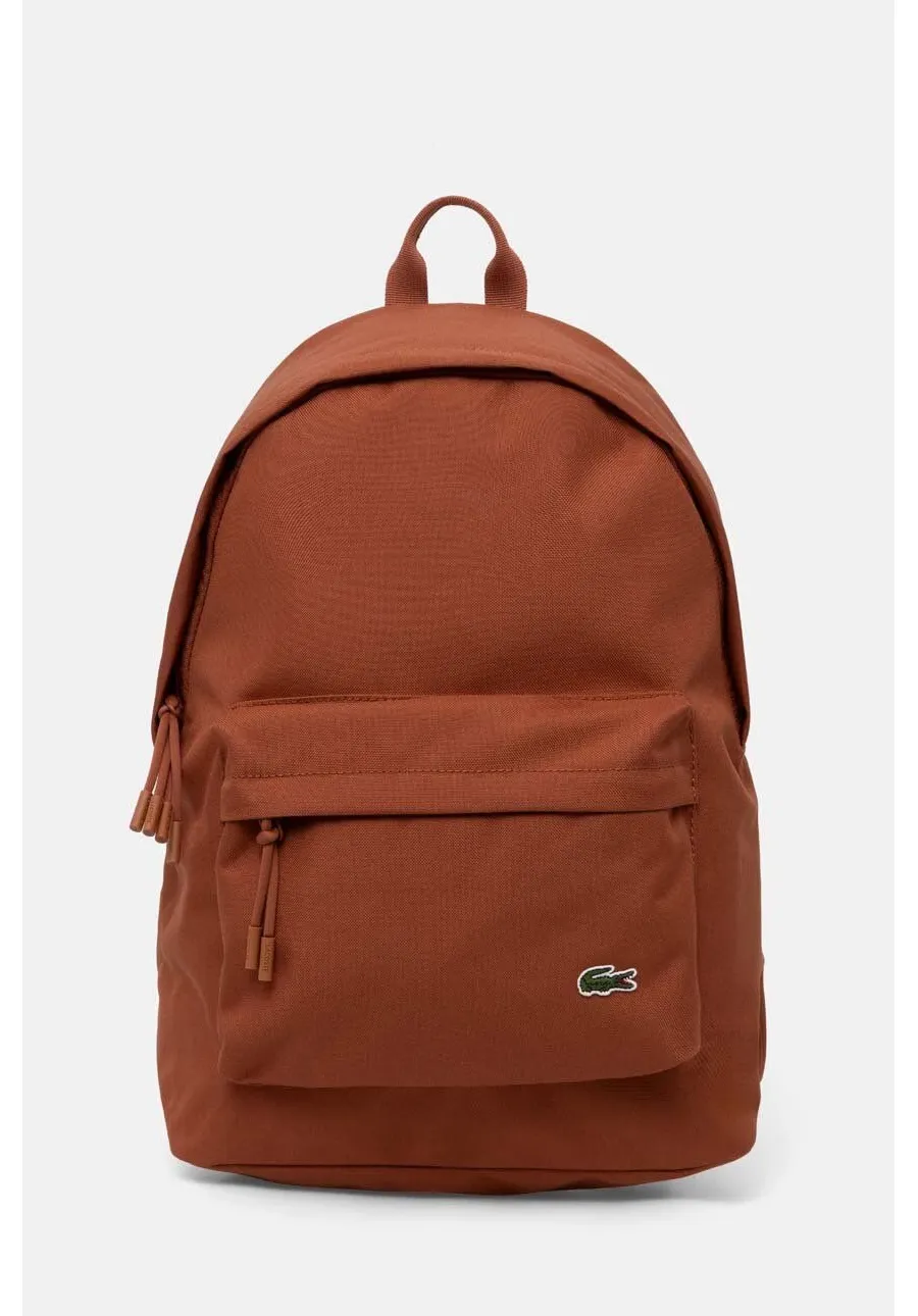 obrazek 1 Lacoste plecak kolor brązowy duży gładki NU4592NE