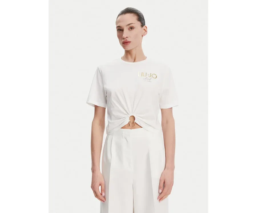 obrazek 1 Liu Jo T-Shirt WA5139 JS923 Biały Regular Fit