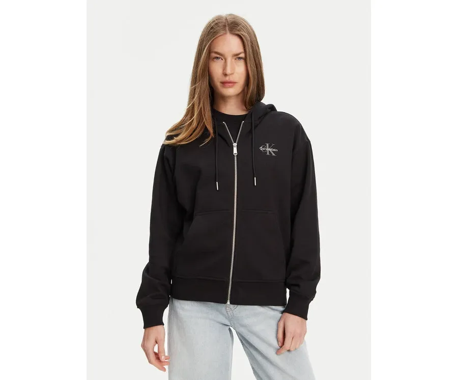 obrazek 1 Calvin Klein Jeans Bluza Monologo LV047B270G Czarny Regular Fit